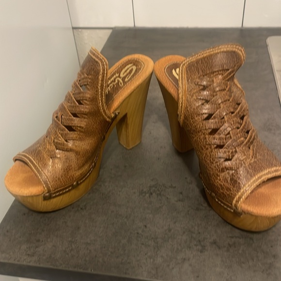 Sbicca Vintage Collection wooden platforms size 8 - Picture 4 of 7